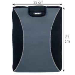 Housse pour PC portable 15  fermet scratch néoprène Noir Gris