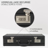 Attaché case rigide compartiments serrures à codes