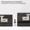 Attaché case rigide compartiments serrures à codes
