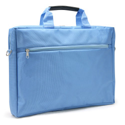 Sacoche pour PC portable 15.6  et documents en nylon bleu