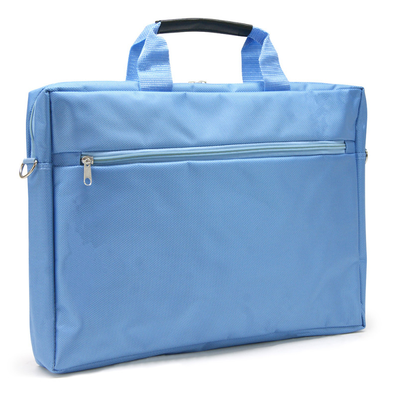 Sacoche pour PC portable 15.6  et documents en nylon bleu