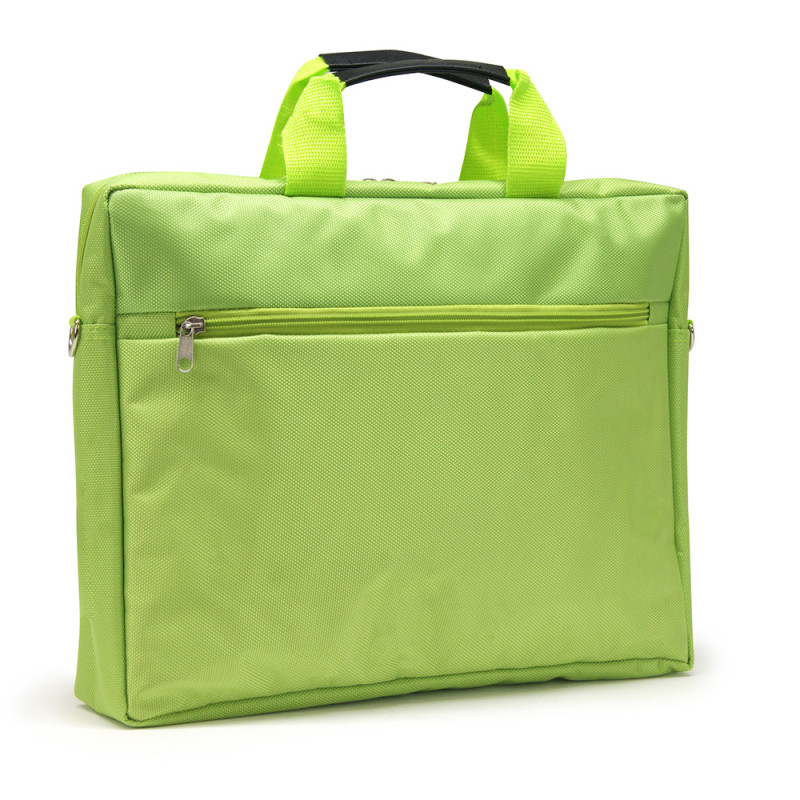 Sacoche pour PC portable 15.6  et documents en nylon vert