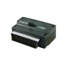 Adaptateur péritel 3 x RCA+SVHS F avec switch entrée sortie