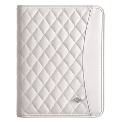 Organiseur élégance blanc iPad tablette 9.7  multifonctions + bloc A5