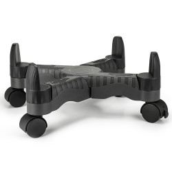 Support UC à roulettes noir ajustable de 75mm a 250mm