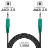 Cordon audio Jack 3.5 stéréo M/M 1.50m haute qualité