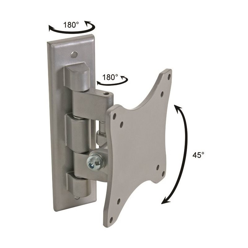 Bras articulé écran LCD fixation mur court 77mm