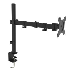 Bras articulé 1 écran fixation pince bureau
