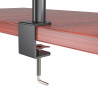 Bras articulé 2 écrans fixation pince bureau
