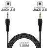 Cordon audio Jack 3.5 stéréo M/M 1.50m