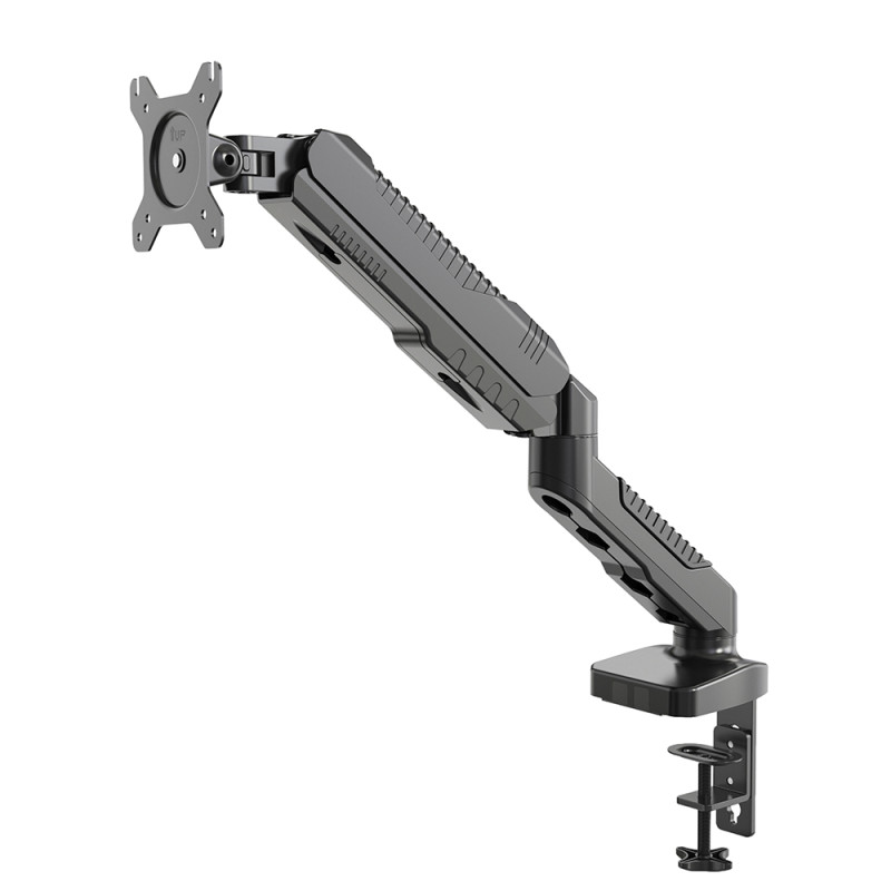Bras articulé 1 écran fixation pince bureau verin pneumatique