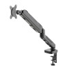 Bras articulé 1 écran fixation pince bureau verin pneumatique
