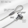 Antivol à Clé pour Ordinateur et Ecrans Encoche Sécurité Cable 1.10m