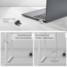 Antivol à Clé pour Ordinateur et Ecrans Encoche Sécurité Cable 1.10m