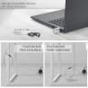 Antivol à Clé pour Encoche haute Sécurité Cable Cable 2,00m opt Pass