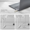 Antivol à Code pour Ordinateur et Ecrans Encoche Sécurité Cable 1.10m