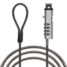 Antivol à Code pour Ordinateur USB 2.0 et 3.0  cable noir Cable 1.90m
