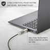 Antivol à Code pour Ordinateur USB 2.0 et 3.0  cable noir Cable 1.90m