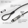 Antivol à Code pour Ordinateur USB 2.0 et 3.0  cable noir Cable 1.90m
