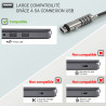 Antivol à Code pour Ordinateur USB 2.0 et 3.0  cable noir Cable 1.90m