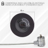 Slot d'ancrage  adhesif 3M Rond Diam 4 cm couleur noir