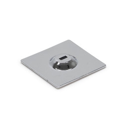 Slot d'ancrage adhésif 3M Carré 5 x 5cm couleur argent
