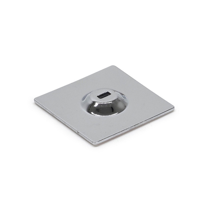 Slot d'ancrage adhésif 3M Carré 5 x 5cm couleur argent