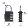 Cadenas à 4 codes 43mm noir