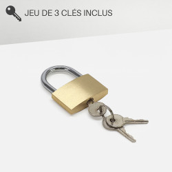 Cadenas 3 clés 40mm couleur cuivre