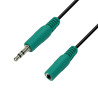 Rallonge audio Jack 3.5 stéréo M/F 3.00m haute qualité
