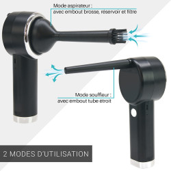 Soufleur Aspirateur dépoussiérant haute puiss. autonome rechargeable