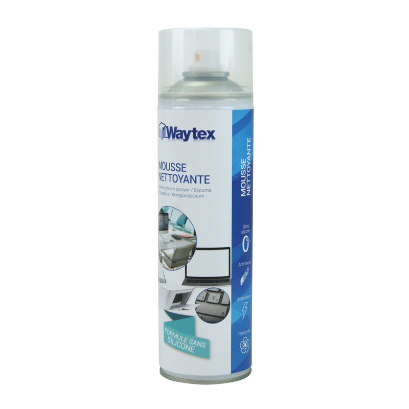 Mousse de nettoyage toutes surfaces antistatique 500ml Waytex