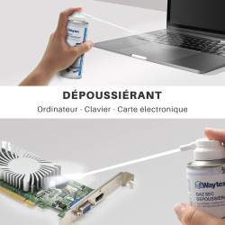 Gaz dépoussiérant Super puissant 5 Bar avec prolongateur 200ml net 