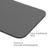 Tapis souris mousse tissu gris emballage suspendu