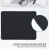 Tapis souris tissu Noir base caoutchouc 190x220x5mm emball. suspendu