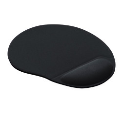 Tapis souris avec repose poignet Noir 25x22x2mm Blister Waytex