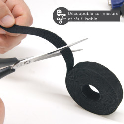 Bande Serre Cable Scratch Auto Agrippant Largeur 16mm Longueur 5m