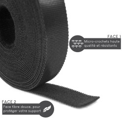 Bande Serre Cable Scratch Auto Agrippant Largeur 16mm Longueur 5m