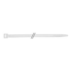 Serre-câbles 250x4mm en nylon blanc Lot de 100