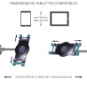 Bras articulé universel réglable pour tablette de 7  à 10  noir