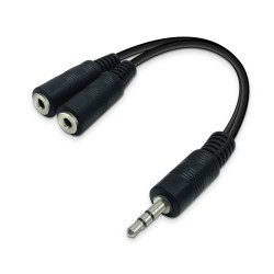 Adaptateur audio stéréo Jack 3.5mm mâle   2 Jack 3.5mm femelle 0.15m