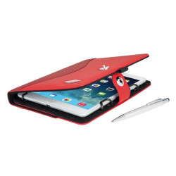 Etui universel en simili cuir pour tablette de 7.9  à 8.3  rouge