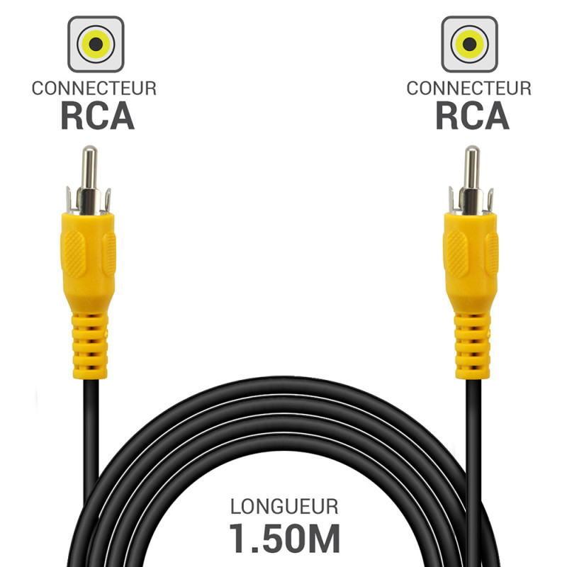 Cordon vidéo RCA M/M 1.50m
