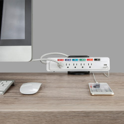 Support de fixation de multiprise sur table ou bureau
