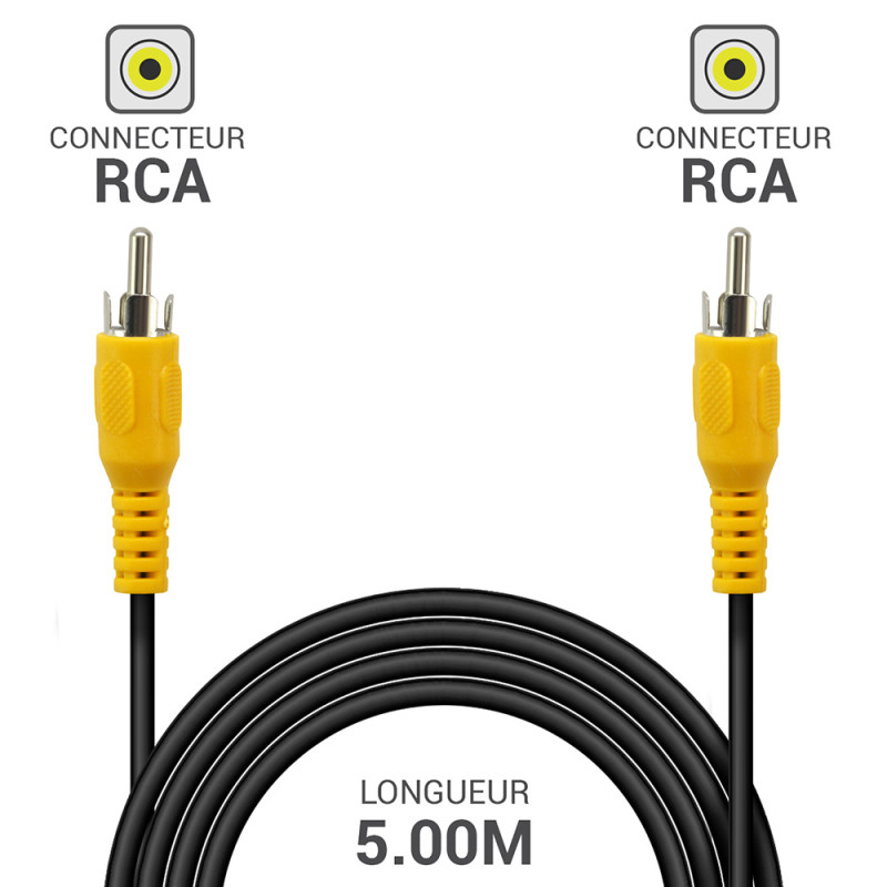 Cordon vidéo RCA M/M 5.00m