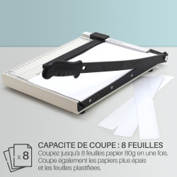 Cisaille massicot  A4 30 x 25cm pour 8 - 10 feuilles 