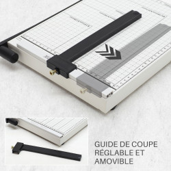 Cisaille massicot  A4 30 x 25cm pour 8 - 10 feuilles 