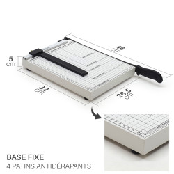 Cisaille massicot  A4 30 x 25cm pour 8 - 10 feuilles 