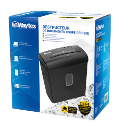 Destructeur de Documents Coupe Croisée 8 Feuilles Bac 15L