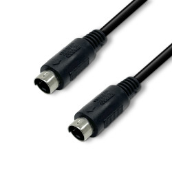 Cordon vidéo SVHS MDIN4 M/M 5.00m noir